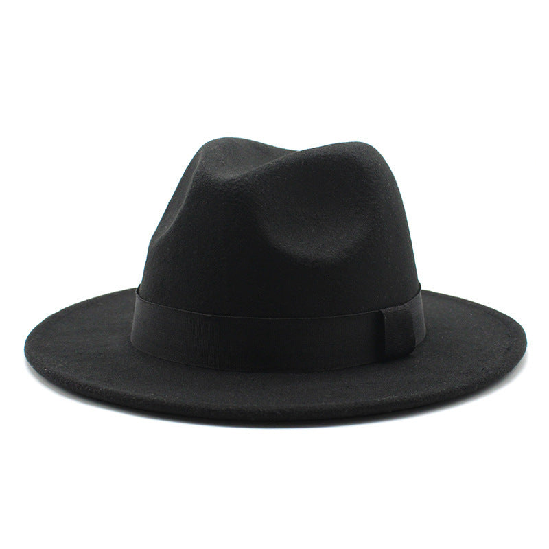 Nieuwe Panama Flat Brim Fedora Hoed Wollen Hoed Heren En Dames Hoeden