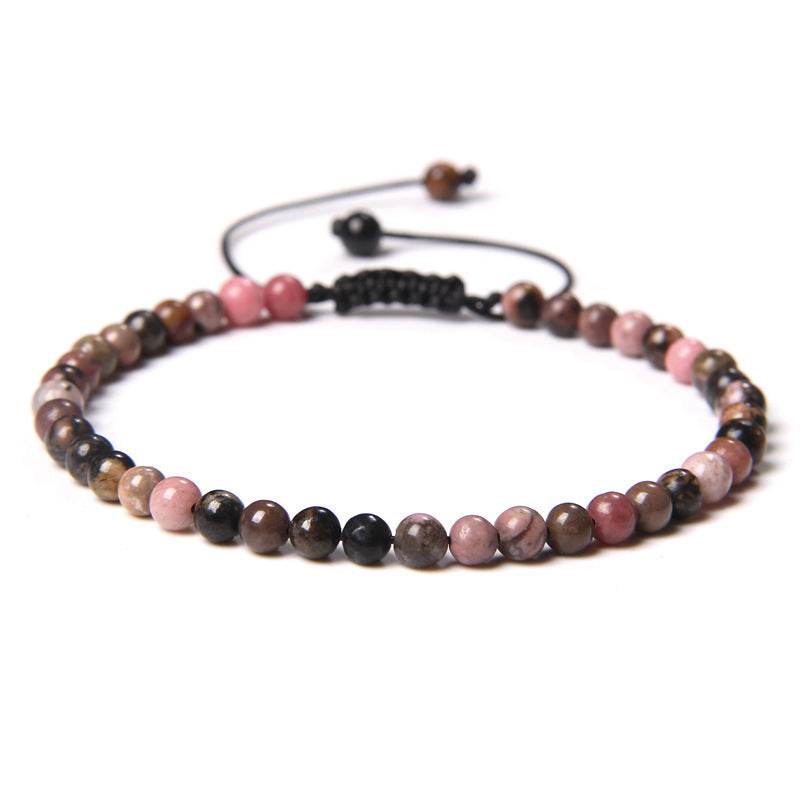 Adjustable Natural Raw Gemstone Beading Bracelet - Mubimart