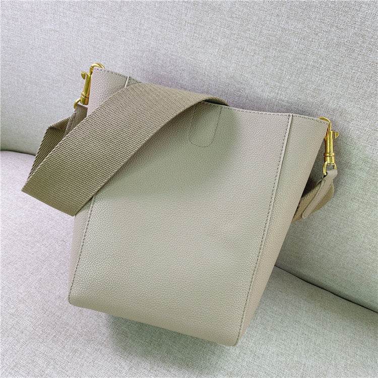 Bucket Bag Single Shoulder Crossbody Leather Women - Mubimart