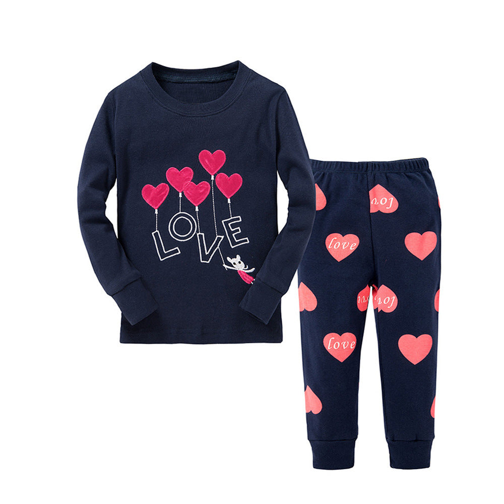 Cartoon Dinosaur Print Pajama Set - Mubimart -  