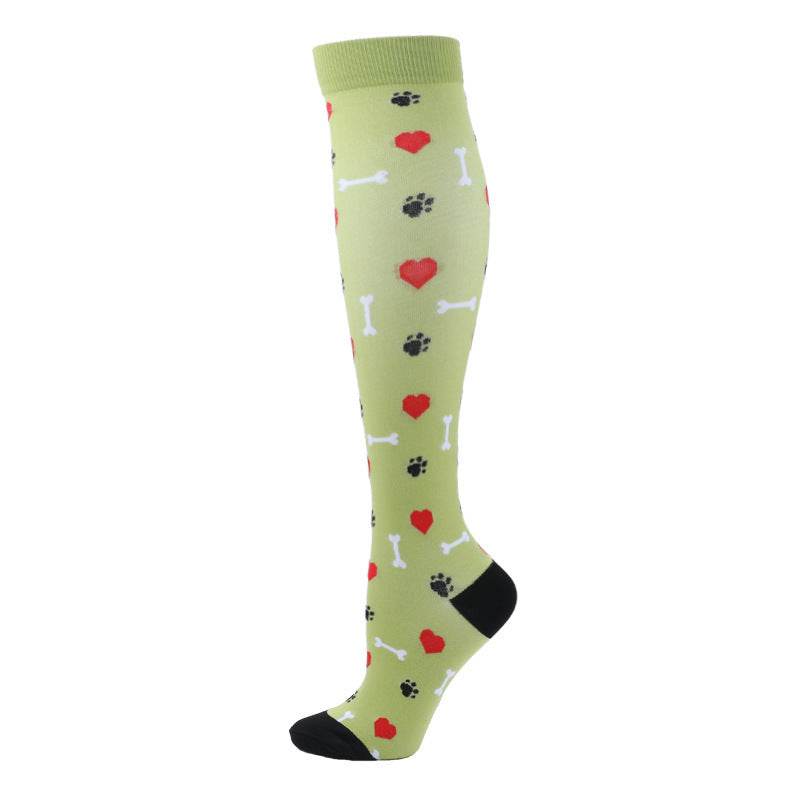 Sports Compression Socks Pattern Stretch Stockings - Mubimart