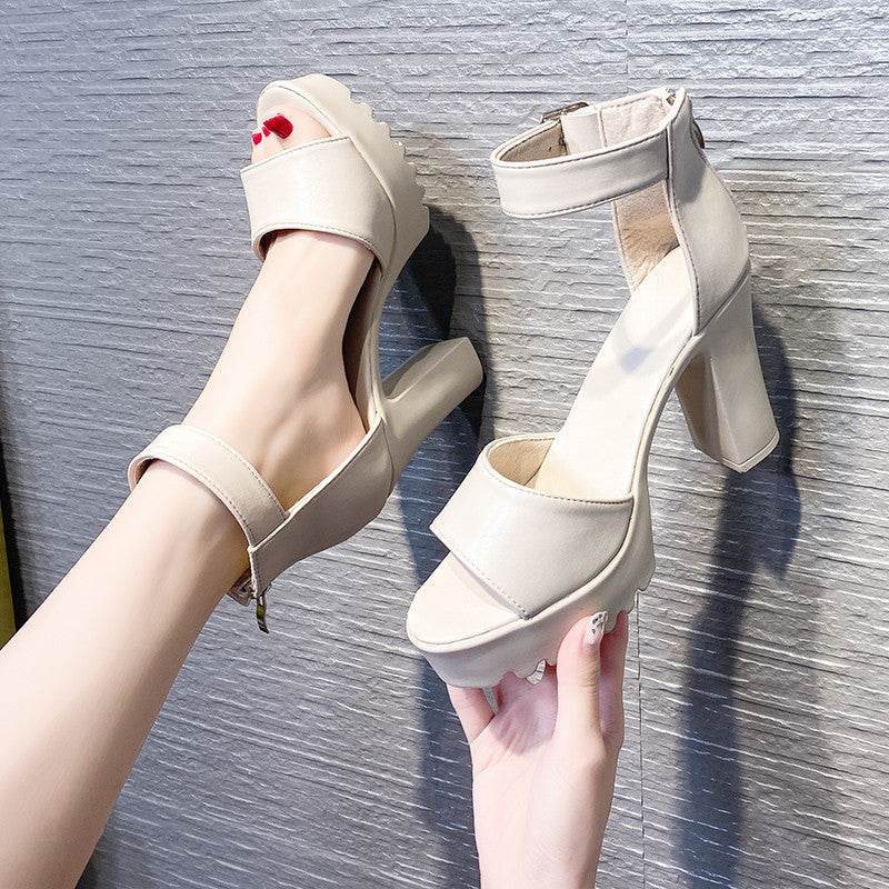 Quality Slingback Super Heel Roman Sandals - Mubimart