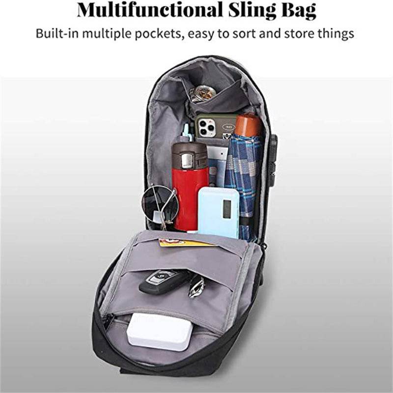 Sling Bag, Waterproof Men's Chest Bag Shoulder Bags Crossbody Sling Backpack For Men - Mubimart