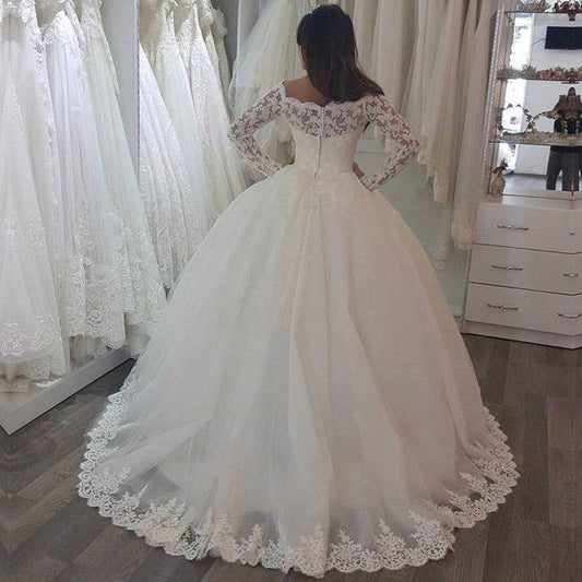 Elegant Ladies Custom Wedding Gown Bridal Dresses - Mubimart