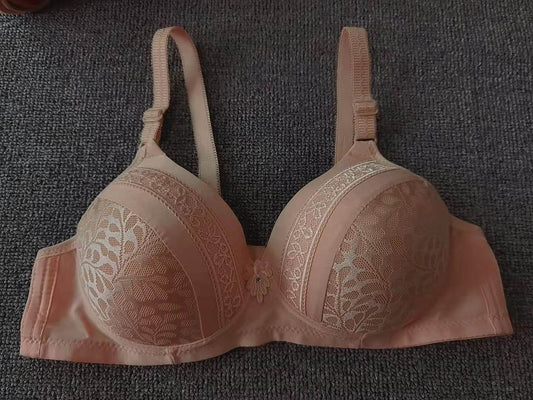 Women's Fashion Back Three Breasted Wireless Bra - Mubimart