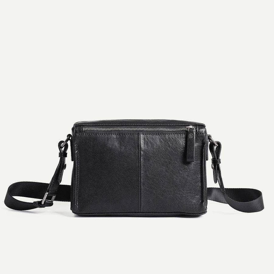 Mens Fashion Retro Casual Cowhide Shoulder Bag - Mubimart