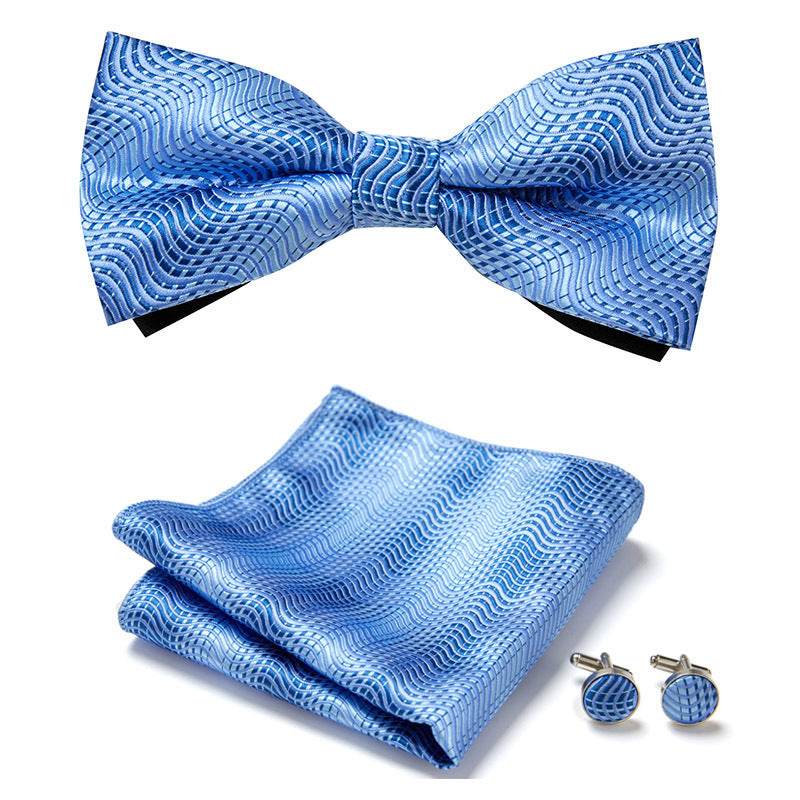 Three Piece Set Of Stylish Bow Ties - Mubimart