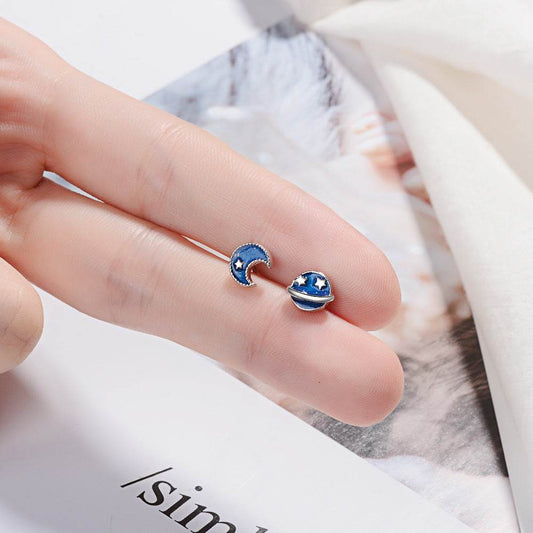 Blue Planet Stud Earrings For Women - Mubimart