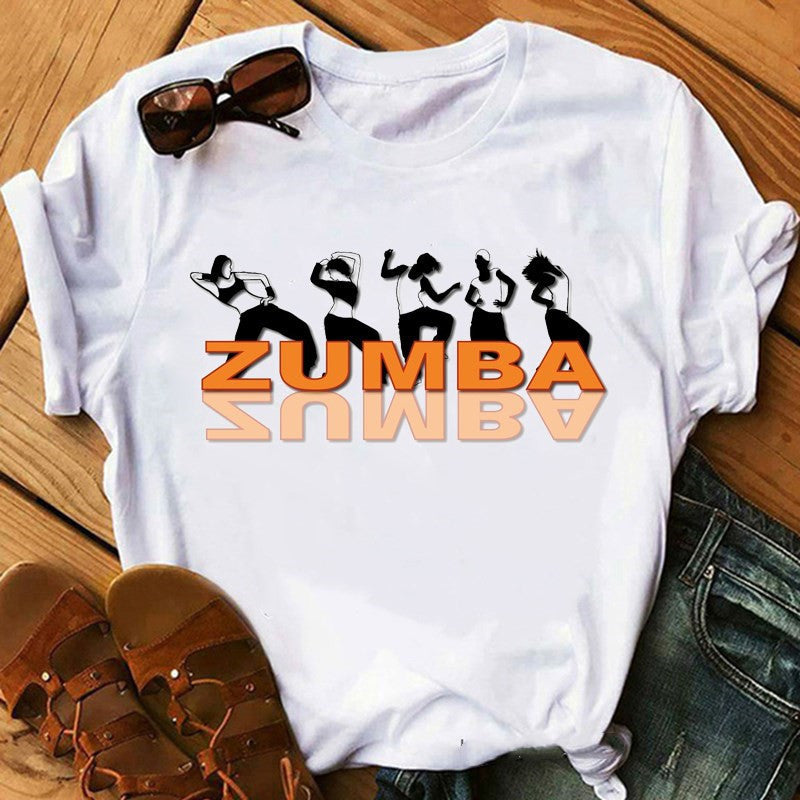 Zumba Print Plus Size Women's T-shirt - Mubimart -  