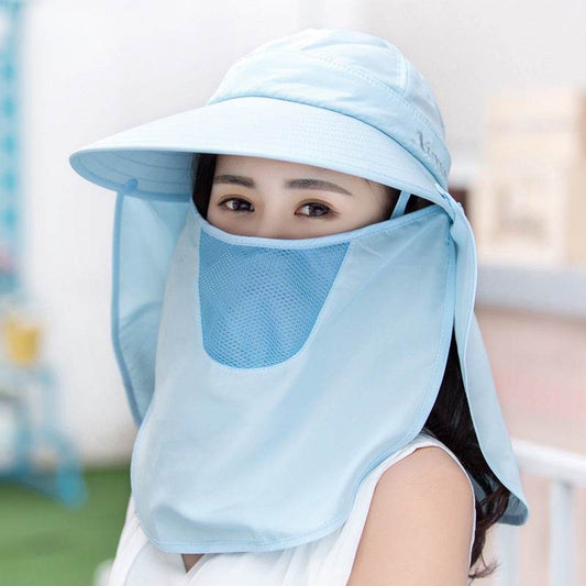 Summer Women's Hats Korean Version Of The Tide Sun Hats Big Rim Bike Sun Hats Sun Hats Face UV Protection Hats - Mubimart