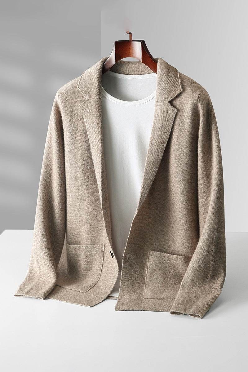 Cardigan Male V-neck Cardigan Knitted - Mubimart