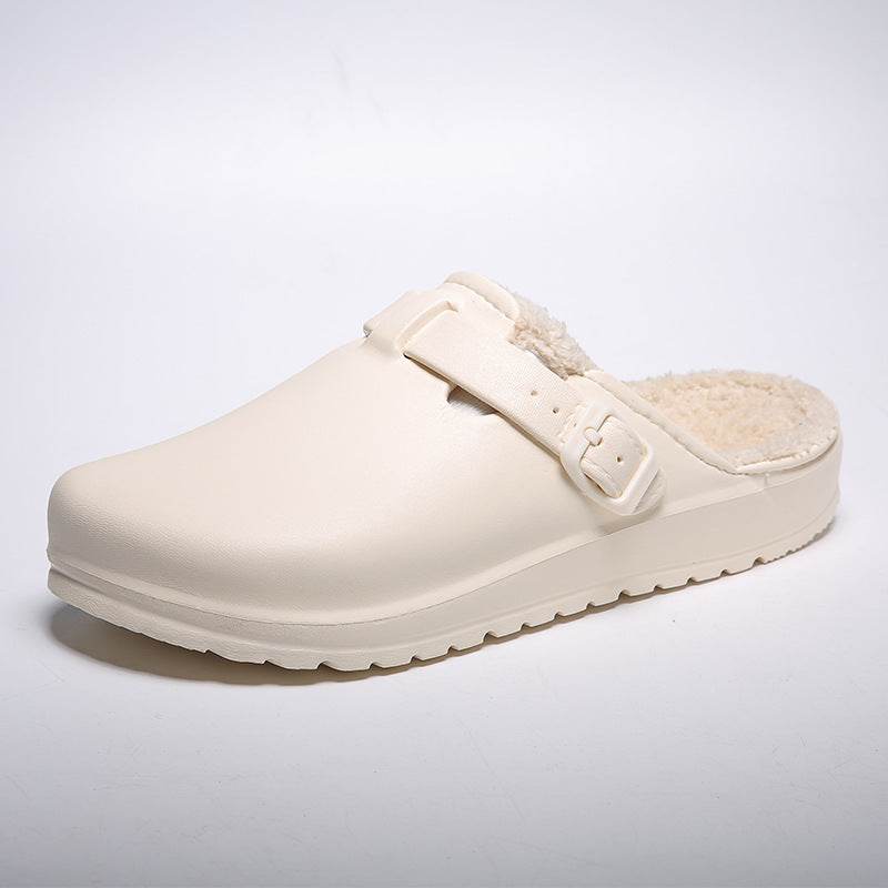 EVA Buckle Slippers Waterproof Warm Shoes Women Bedroom Home Slippers - Mubimart