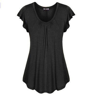 Women Dress Ladies Short Sleeves Shirts Plus Size 6xl - Mubimart