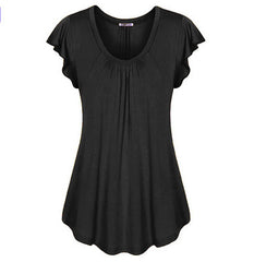 Women Dress Ladies Short Sleeves Shirts Plus Size 6xl - Mubimart - Women Plus Size Dress 