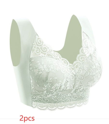 Women's Plus Size Lace Seamless Bra - Mubimart -  