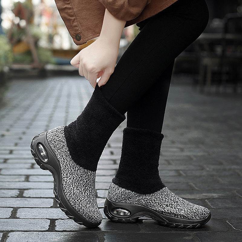Lightweight Tall And Velvet Warm Snow Boots - Mubimart
