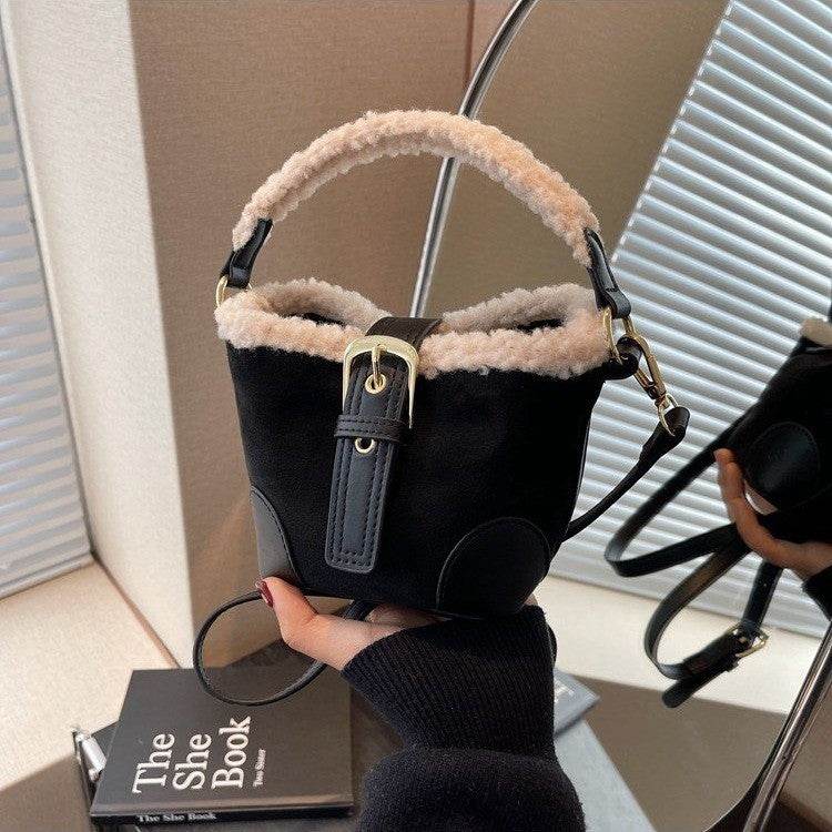 Crossbody Bags Women Shoulder Bag Casual Retro Plush Bag Versatile Plush Designer Bags Purse And Handbags Female Bags - Mubimart