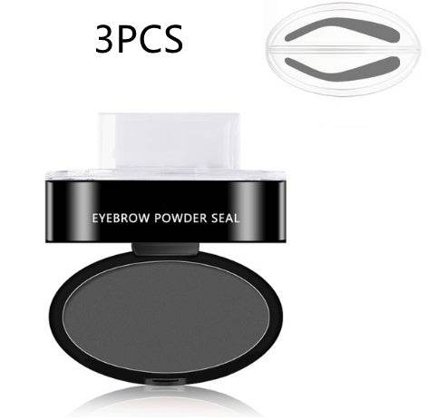 Eyebrow Powder Stamp Tint Stencil Kit Cosmetics Professional Makeup Waterproof Eye Brow Stamp Lift Eyebrow Enhancers Stencil Kit - Mubimart