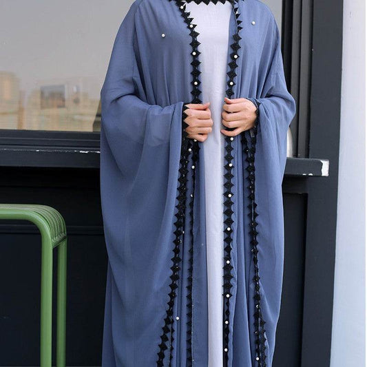 Loose Lace Up Long Sleeved Cardigan Robe For Women - Mubimart