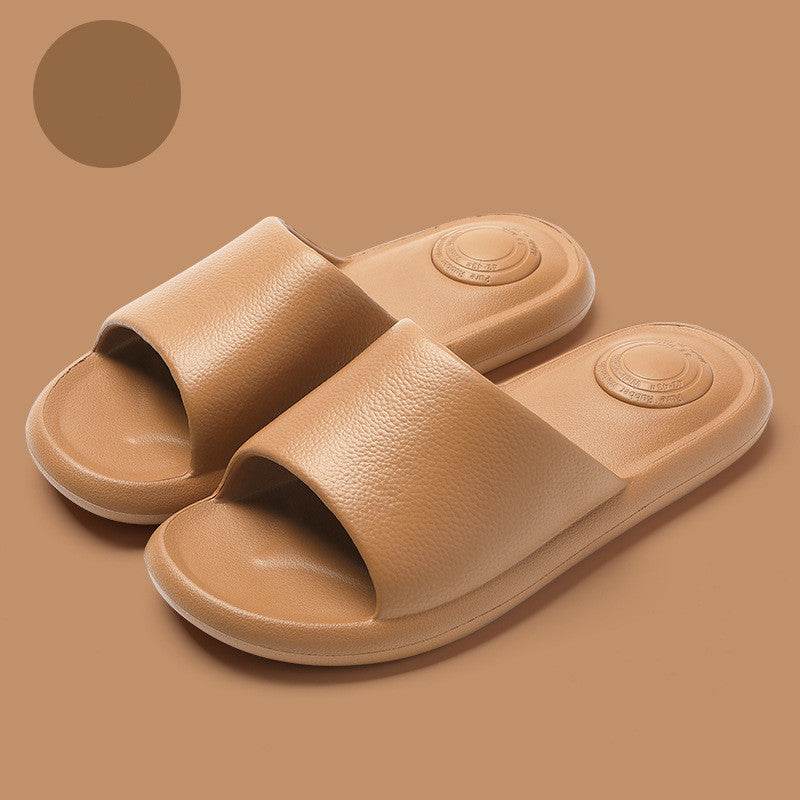 New Solid Color Slipper Summer Fashion Anti-Slip Non-slip Floor Bathroom Slippers For Women Men Casual Couple House Shoes - Mubimart