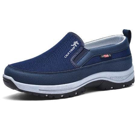 Shoes Mens Canvas Shoes Soft Bottom Casual Breathable Comfortable Slip-on Mens Cloth Shoes - Mubimart
