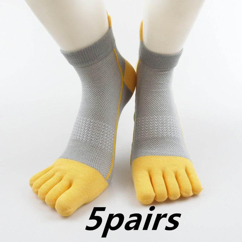 Cotton Toe Socks Men Boy To Protect Ankle Socks - Mubimart