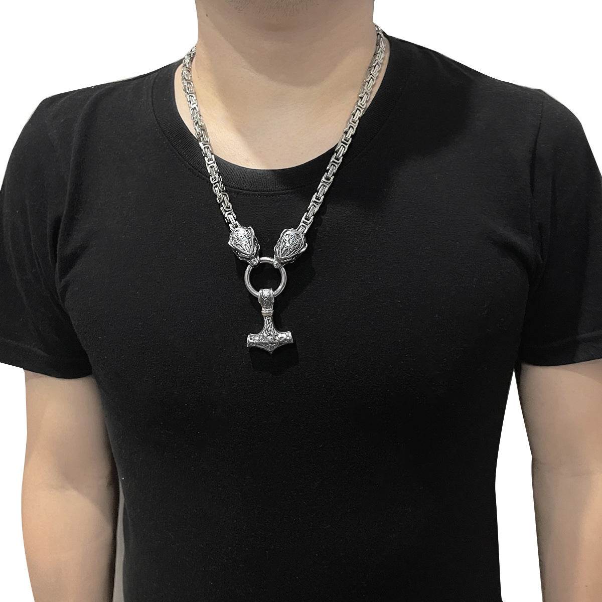 Stainless Steel Pendant Necklace For Men - Mubimart