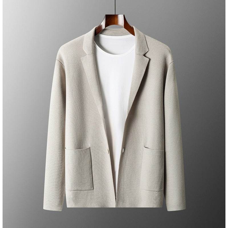 Cardigan Male V-neck Cardigan Knitted - Mubimart