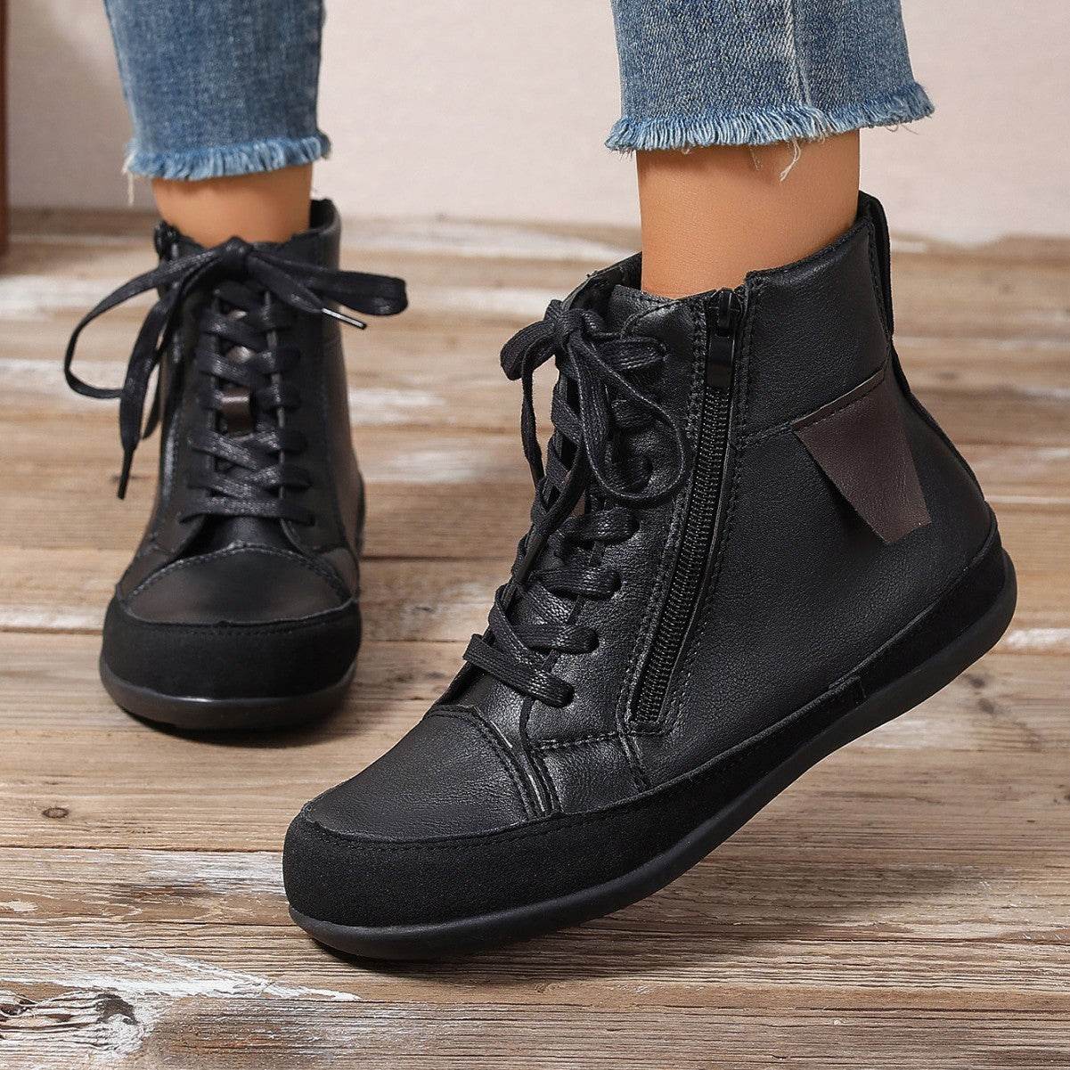 Barefoot Boots Fleece-lined Snow Ankle Boots - Mubimart
