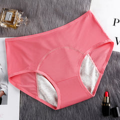 Leak-proof Mid-high-waist Hole Aunt Sanitary Pants - Mubimart - Period panties 