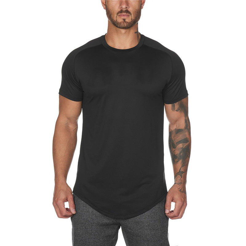 Workout T-shirt met korte mouwen, ademend casual bovenstuk voor heren