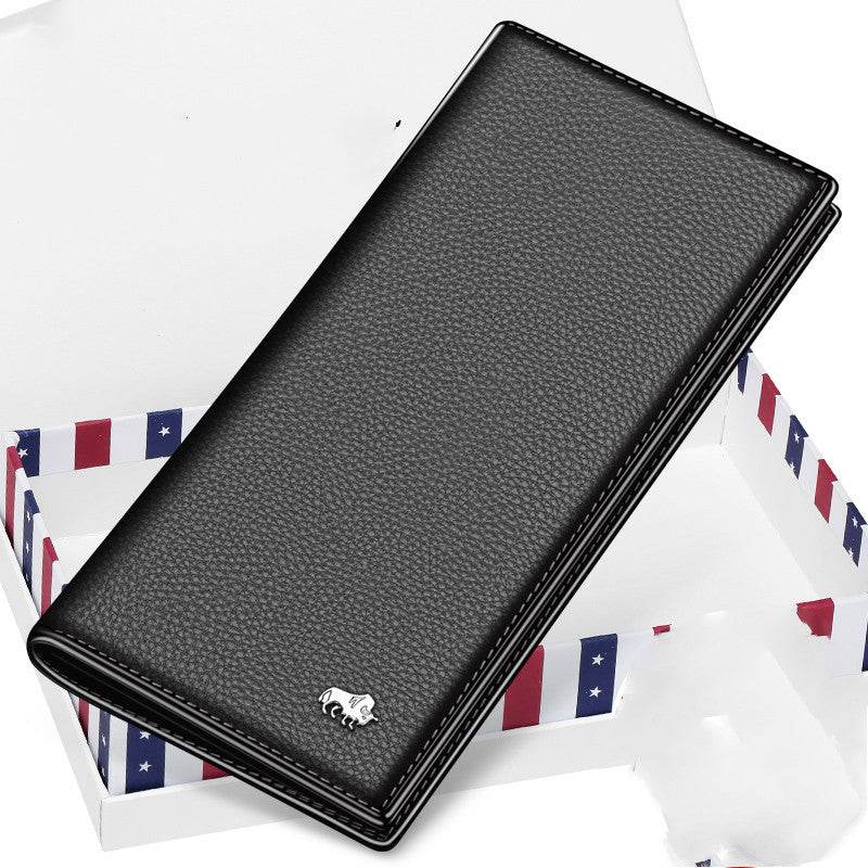 American Bison Wallet Mens Long Leather - Mubimart