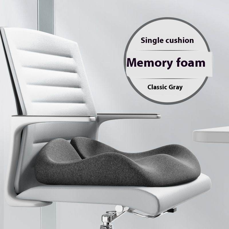 Cushion Office Chair Cushion Long-sitting Artifact Thickened Non-collapse Memory Foam Seat Cushion Ice Silk Breathable Men Seat Cushion - Mubimart