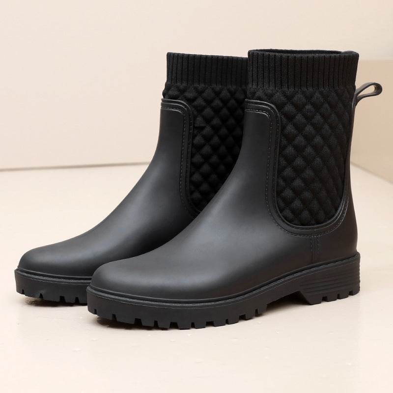 Women's Rain Waterproof Rain Anti-slip Rain Boots - Mubimart