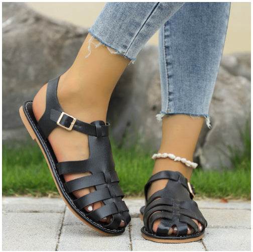Colorblock Men's Sandal Stitched Faux Leather - Mubimart