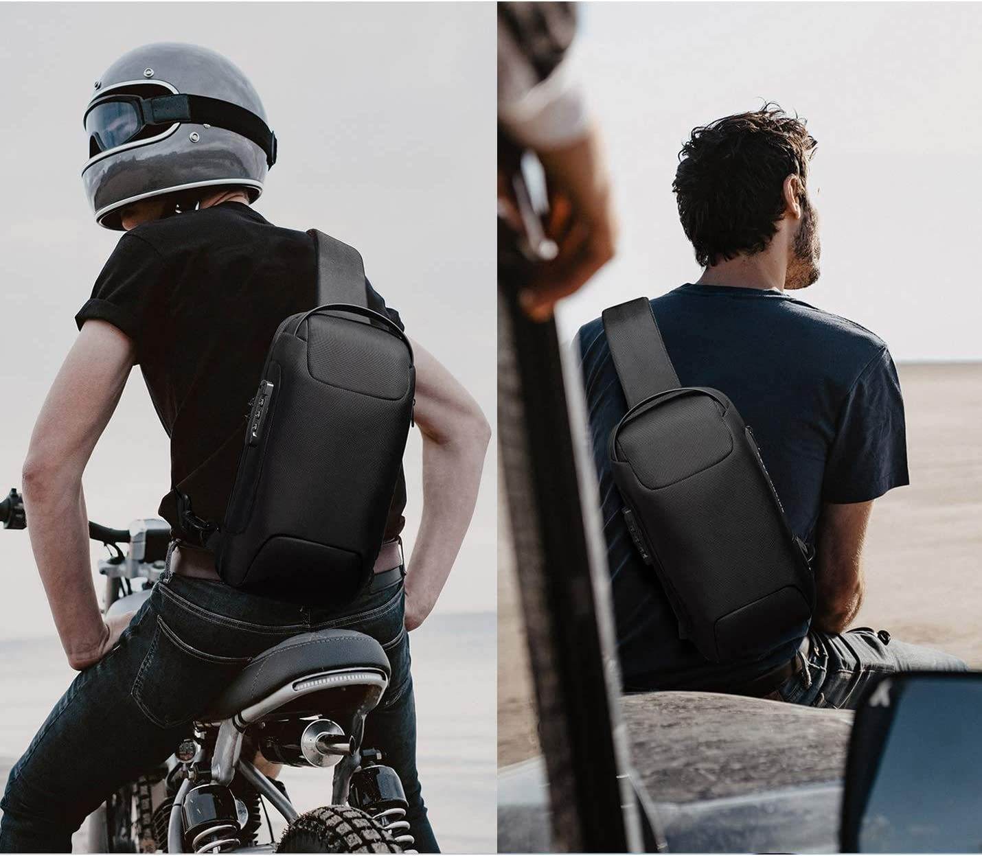 Sling Bag, Waterproof Men's Chest Bag Shoulder Bags Crossbody Sling Backpack For Men - Mubimart