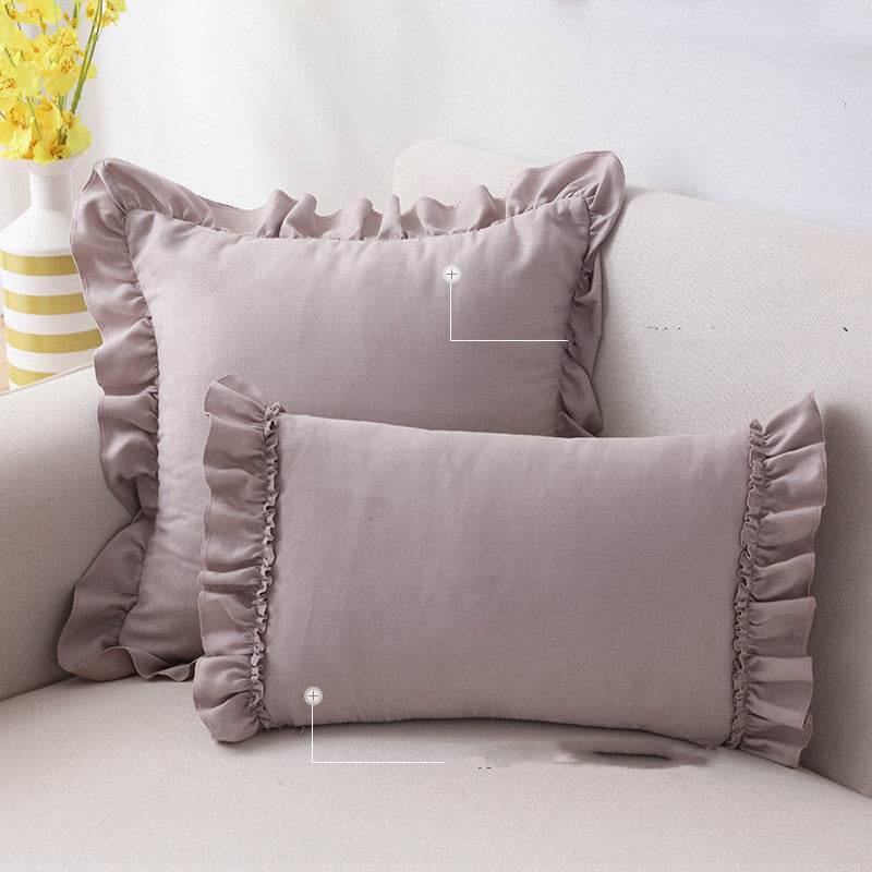 Pillowcase Small Cushion Pillow Suede Sofa Bedside Pillowcase - Mubimart