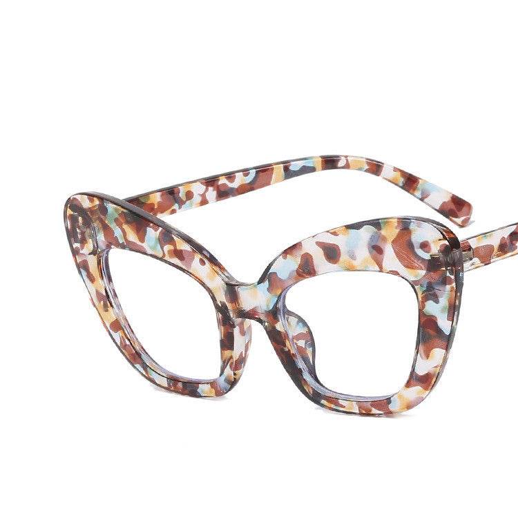 Ladies Fashion Cat Eye Sunglasses Personality Versatile Fashion Glasses Frames - Mubimart