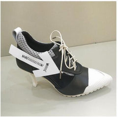 White Lace-up Personality Fashion Casual Sports High Heels Women