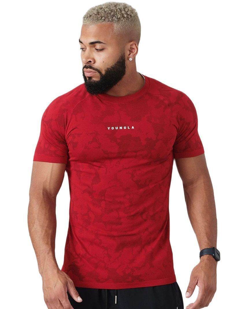 Workout Clothes Camouflage Sports T-shirt Men - Mubimart