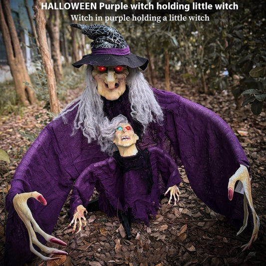 Halloween Parent-child Witch Ornaments Floor Outlet Luminous Decoration