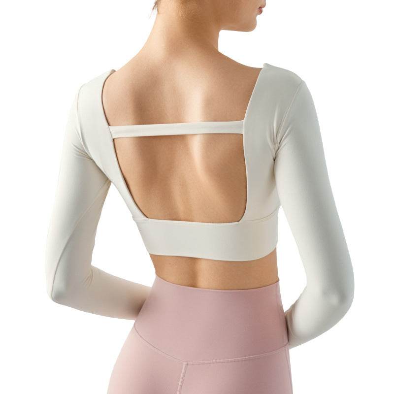 Outer Wear Chest Pad Workout Top - Mubimart