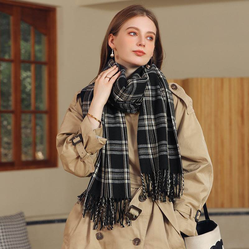 Women's New Line Printed Cashmere Scarves - Mubimart