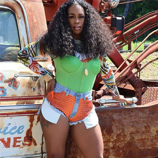 Bag Hip Tight Street Shooting Casual Denim Shorts Women - Mubimart