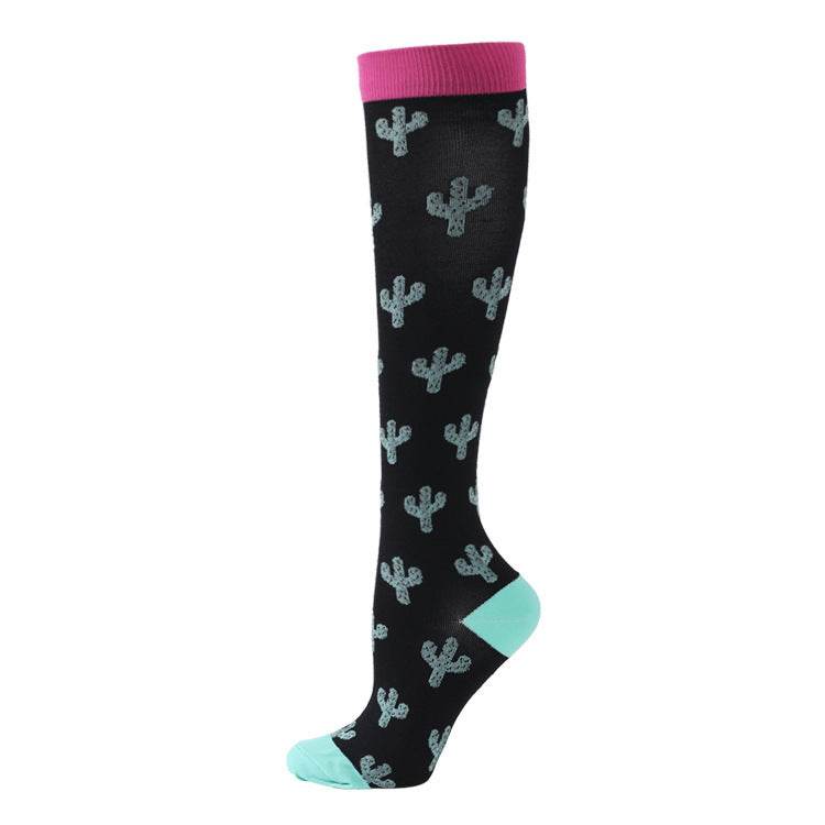 Sports Compression Socks Pattern Stretch Stockings - Mubimart