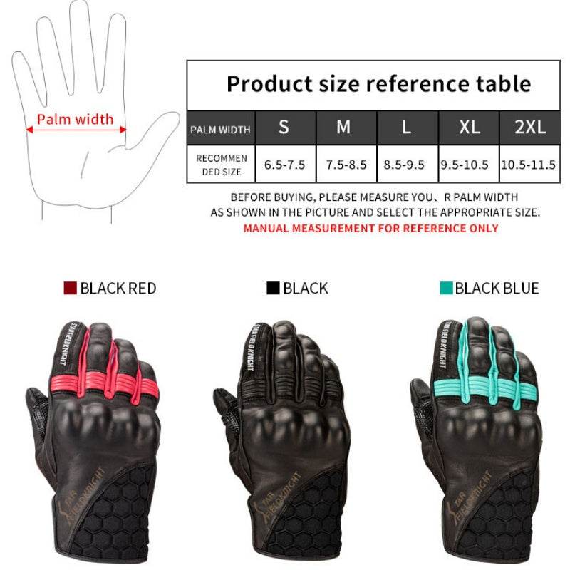 Leather Gloves Motorcycle Gloves Riding Gloves - Mubimart