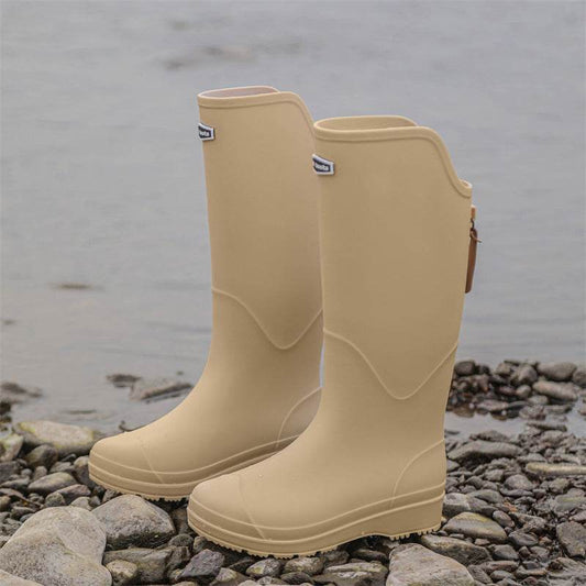 Knee-high Rain Boots Rain Shoes - Mubimart