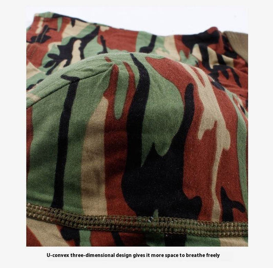 Camouflage Men's Underwear Modal Breathable Boxers Mid-waist Printed Boxers - Mubimart