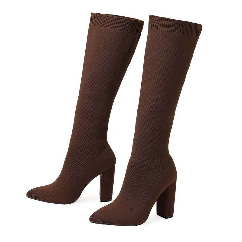 Thick High-heeled Thigh Boot Women - Mubimart