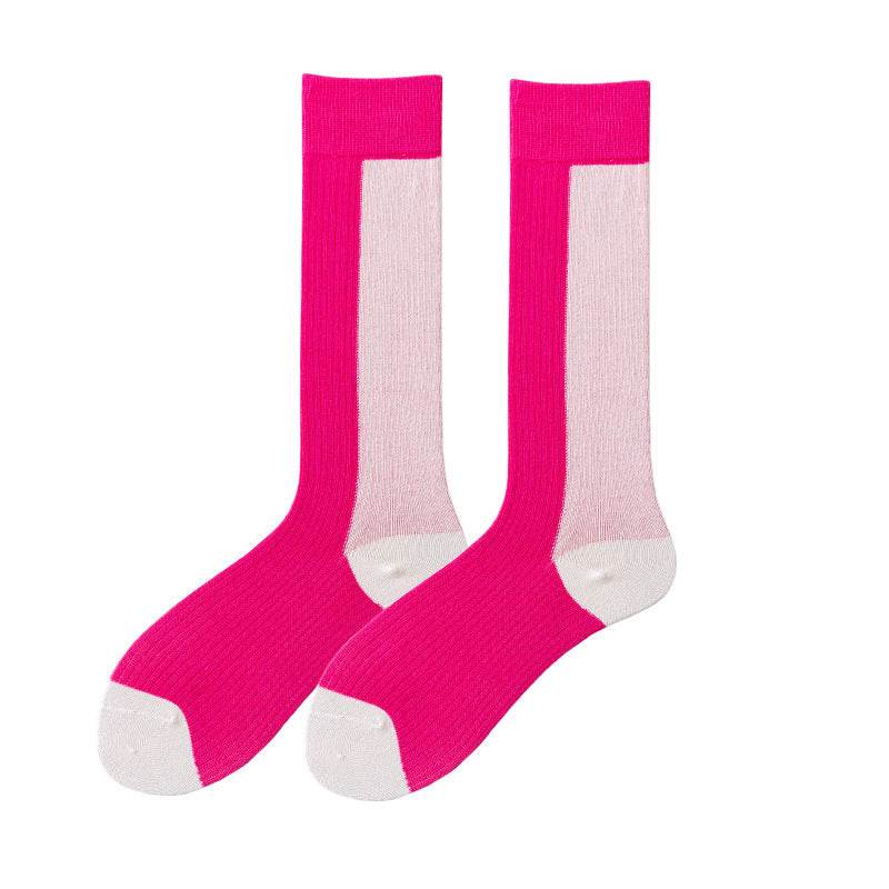 Women's High Tube Calf And Knee Pile Stockings Cotton Socks - Mubimart